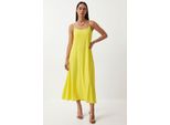 Baumwoll-Popeline Midi Slipkleid