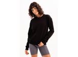 Justever Damen-Sweatshirt Mit Rundhalsausschnitt, Basic-Muster, Schwarz - Aura