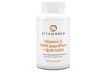 vitaworld Vitamin C 1000 Gepuffert + Quercetin | 120 Tabletten | Magenschonend | Hochdosiert | Vegan
