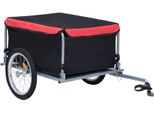 Schwarz-roter Fahrradanhänger für 65 kg, Outdoor-Aktivitäten, Radsport und Fahrradzubehör, 11.4 kg