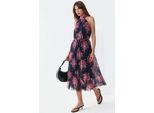 Blumen-Maxi-Kleid Mit Bindungsdetail