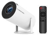 HY300 Pro Projektor - Tragbarer LCD-Projektor - Native 720p - 290 ANSI - Android 14 - Dualband-WLAN - Bluetooth 5.4 - Weiß