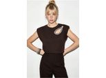 Cut-Out Rundhals-T-Shirt
