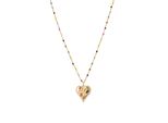 Luxenter Halsschmuck Aus 925Er Sterlingsilber Mit Mehrfarbigen Zirkonias In 18K Gelbgold - Hamka