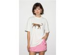 ÜBergrößE Leopardmuster Baumwoll-T-Shirt