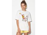 ÜBergrößEn Bedrucktes Baumwoll-T-Shirt