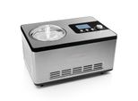 Princess 282604 Eismaschine Deluxe, Kompressor Eismaschine, 2 l, 1 Becken, Edelstahl, 20 min, LCD