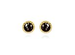 Luxenter Ohrringe, 925 Sterling Silber Naadim Und 18K Vergoldeter Onyx Zirkonia