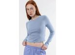 Slim Fit LangäRmliges Cropped Top Mit Rundhalsausschnitt