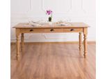Casa Padrino Landhausstil Esstisch Naturfarbe 180 x 90 x H. 78 cm - Landhausstil Esszimmermöbel