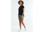 Damen Entspanntes Rundhals-T-Shirt Mit Seitlichen Schlitzen