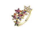 Luxenter Ring Mit Multicolour Zirkonia 18K Gold Finish - Qianvi