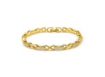 Luxenter Armband Mit Funkelnden Zirkonia-Steinen, 18 Karat Gelbgold-Finish – Raak
