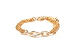 Luxenter Armband Mit Funkelnden Zirkonia-Steinen, 18 Karat Gelbgold-Finish – Hidvis