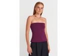 TräGerlose Slim-Fit Bandeau-Bluse