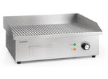 Klarstein Elektrogrill, Grillplatte, Elektrische Grillplatte, Tischgrill, Elektrogrill aus Edelstahl, Spritzschutz & Auffangbehälter, Glatte XL Grillfläche: 54,5x35 cm, Stufenlos 50-300 °C, 3000 Watt