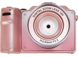 INF Digitalkamera 4K/48 MP/18-facher Digitalzoom/Stabilisierung/Autofokus/Dual-Kamera Rosa