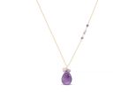 Luxenter-Halskette, Adak Aus Metalllegierung Und NatüRlicher Amethyst, 18K Vergoldet
