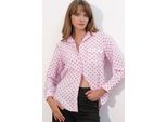 ÜBergroßEs Polka-Dot Gewebtes Shirt