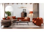 Modernes Ecksofa L-Form Couch Stoffsofas Edelstahl Wohnzimmermöbel