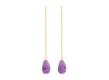 Luxenter, Zoqoyi Ohrringe Aus 925 Sterlingsilber Und NatüRlichem Amethyst 18K Vergoldet