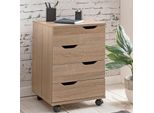 FineBuy Rollcontainer Schreibtischcontainer 40 X 60 X 40 Cm Holz BüRo