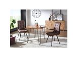 FineBuy Esszimmertisch Esstisch Mit Metallbeinen Tisch Massivholz Holztisch