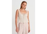 Taillierte äRmellose Bluse Mit Knoten Vorne