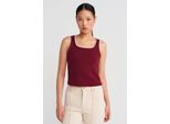 Damen Rippstrick Baumwolle Cami Bluse