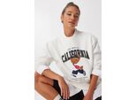 Bedruckter Rundhals-Sweatshirt