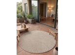 Outdoor-Teppich Skandinavische 3D-BöGen Beige 160X160 Cm Wetterfest