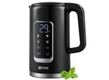 Ecosa Edelstahl Wasserkocher M. Temperatureinstellung 1.7L 2200W Schwarz
