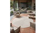 Outdoor-Teppich Skandinavische 3D-BöGen Creme 120X120 Cm Wetterfest