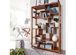FineBuy BüCherregal Massiv Sheesham 180 Cm Massivholz XXL Regal Raumteiler