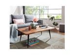 Couchtisch FineBuy Holz Massiv Sofatisch Wohnzimmertisch Tisch Baumkante Modern