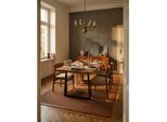 Esstisch Massivholz Metall Trapezgestell Baumkante Rechteckig, Akazie 120X60X76 Cm