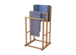 Handtuchhalter MCW-B18, Badezimmer HandtuchstäNder Freistehend, Bambus 82X42X42Cm