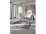 Teppich Kurzflor Solda In Rosa, Kariert, 120 X 170 Cm