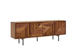 Wohnling Lowboard Sheesham Massivholz 140X54X33 Cm
