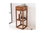 Beistelltisch Patan Holz Massiv Telefontisch Konsole Anrichte Regal Schublade
