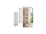 Vicco Hochschrank Badschrank Badezimmerschrank Gloria Weiß Sonoma 33 X 198 Cm Modern Badezimmer 2 TüRen 5 FäCher