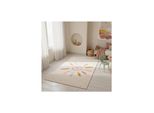 Kinderteppich Traun, Floral, Creme, 80 X 120 Cm