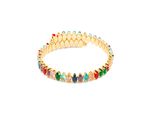 Luxenter Armband Mit Mehrfarbigem Kristall 18K Goldfarben - Nex