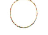 Luxenter Halskette Mit Mehrfarbigem Kristall 18K Goldfarben - Nex