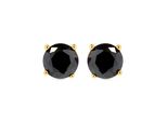 Luxenter Ohrringe, 925Er Sterlingsilber Und 18K Vergoldeter Onyx Zirkonia