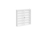sobuy Wandschrank, Vitrinenschrank, Displayregal Mit 2 TüRen Weiß 80X12X80Cm Modern