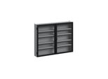 sobuy Wandvitrine Mit 2 TüRen Grau 80X12,2X60Cm Modern