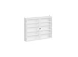 sobuy Wandschrank, Vitrinenschrank, Modellschrank Mit 2 TüRen Weiß 80X12,2X60Cm Modern
