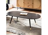 Couchtisch FineBuy Sofatisch Marmor Optik 120 Cm Wohnzimmertisch Tisch Modern