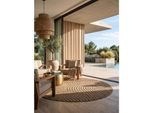 Teppich Outdoor Arlberg In Beige, In Jute-Optik, Ø 120 Cm